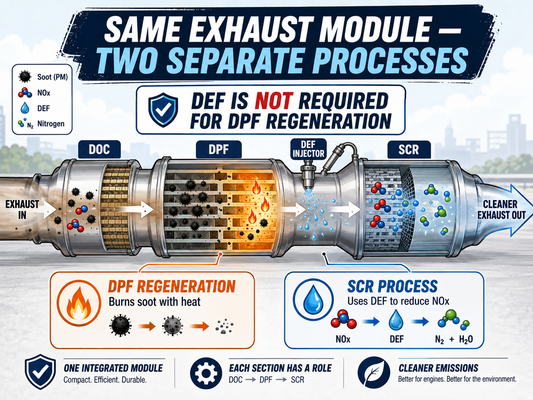 DPF Regeneration Does NOT Require DEF: Understanding the Difference Between DPF and SCR